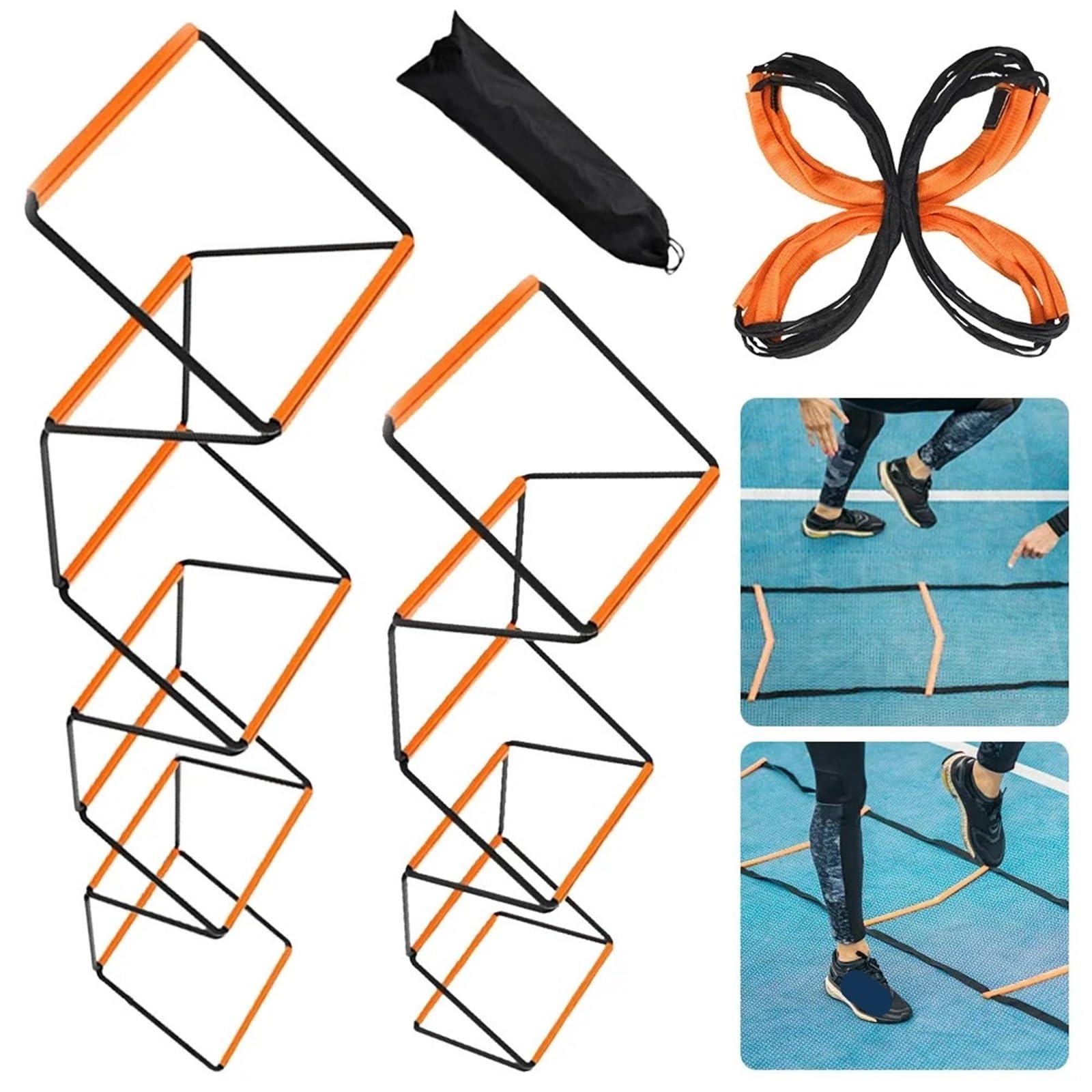 Agility Ladder Juguetes de Equilibrio y coordinación for niños, Escalera Agilidad Multifuncional, Equipo Entrenamiento Velocidad for Juegos Deportivos Infantiles