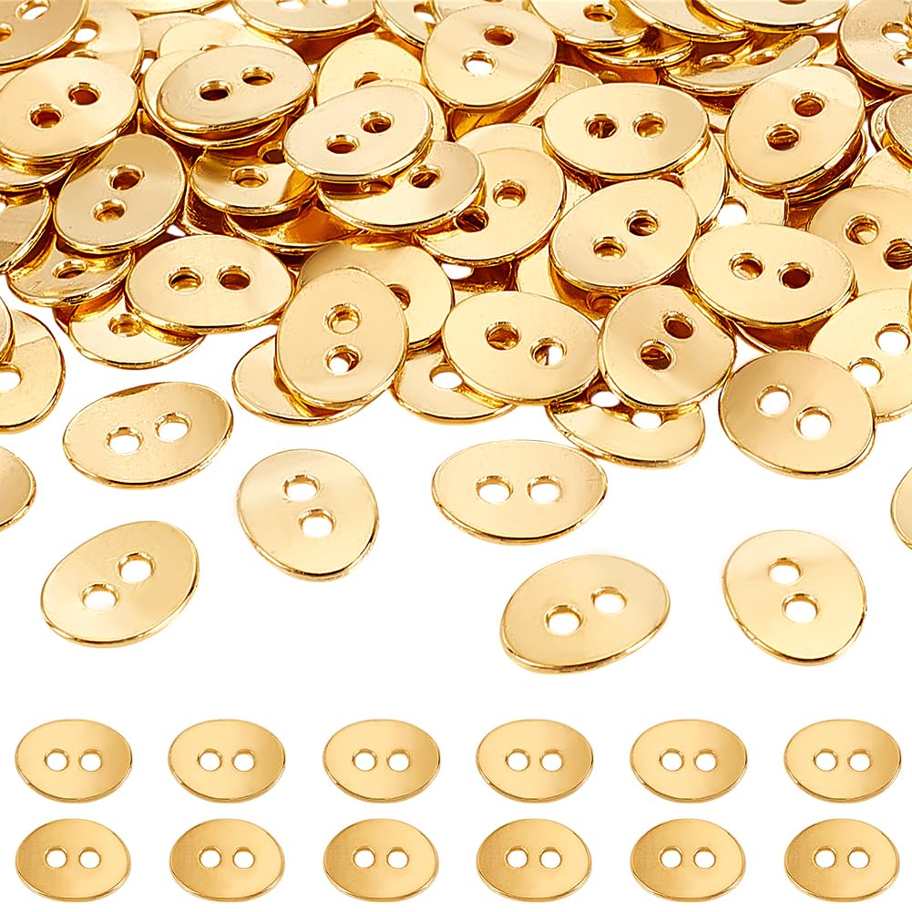 Boutons ovales en alliage dorés pour réparer et embellir vos projets de couture