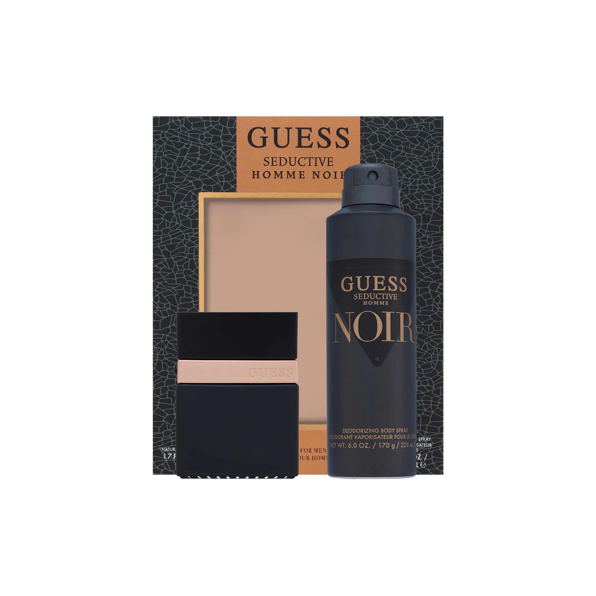 Guess Seductive Noir Homme Gift Set for Men | Eau de Toilette 50ml + Body Spray 170g | Woody Fragrance-picture-18