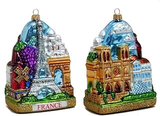 Coppenrath Notre Dame and French Icons - Blown Glass Christmas Ornament