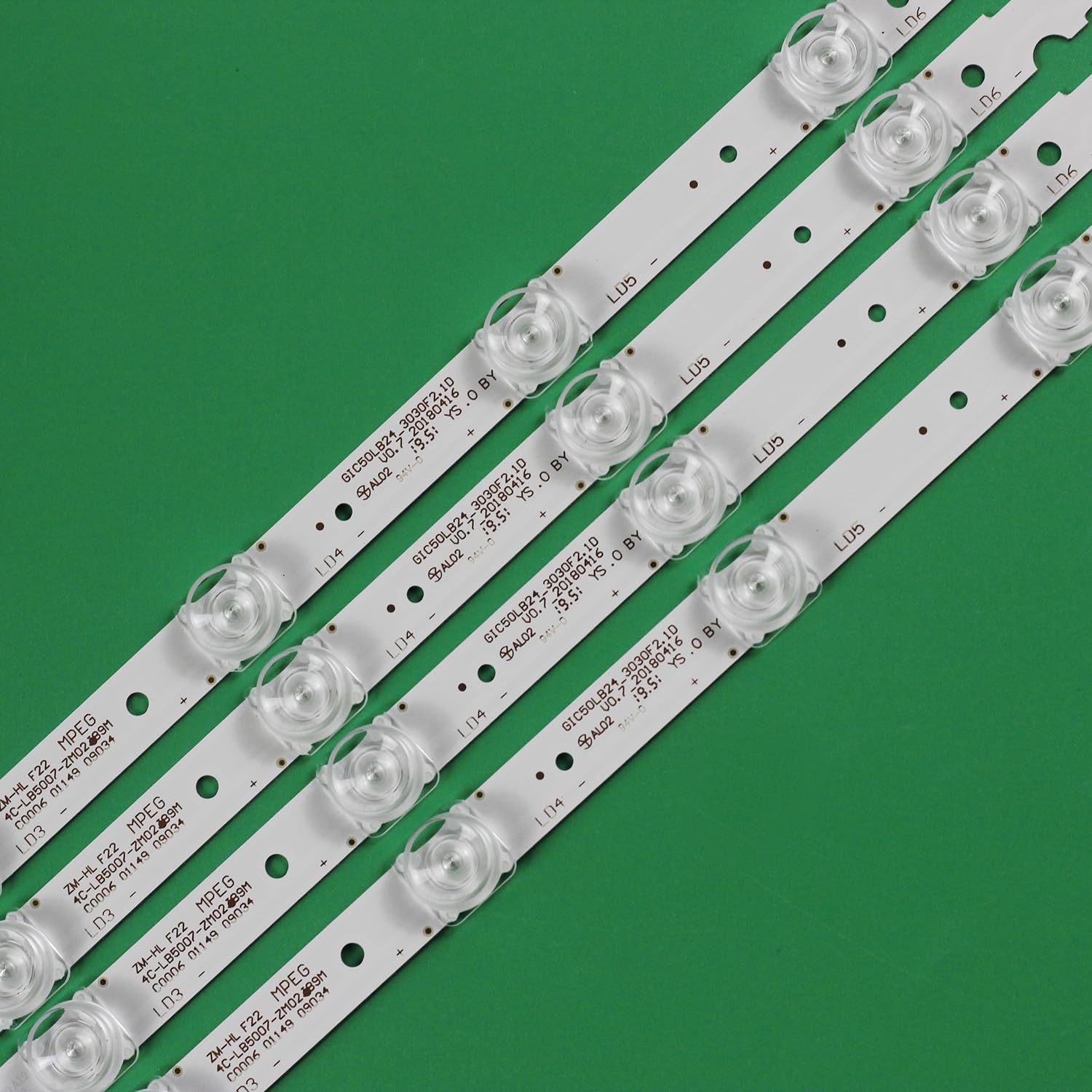 Barre LED 4 pièces/Ensemble adaptée for Thomson 50UD6306 50UD6406 LVU500UDEL 50P65US 50S421 50S423 50S425 LVU500NDL MD9W10 for TCL-5006-3030-4X7