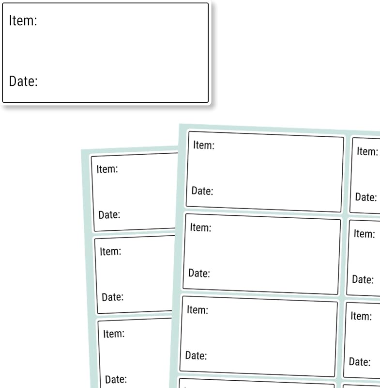 200 Pieces, 2" x 1", Removable Food Labels for Freezer Storage | Date Stickers to Write On
