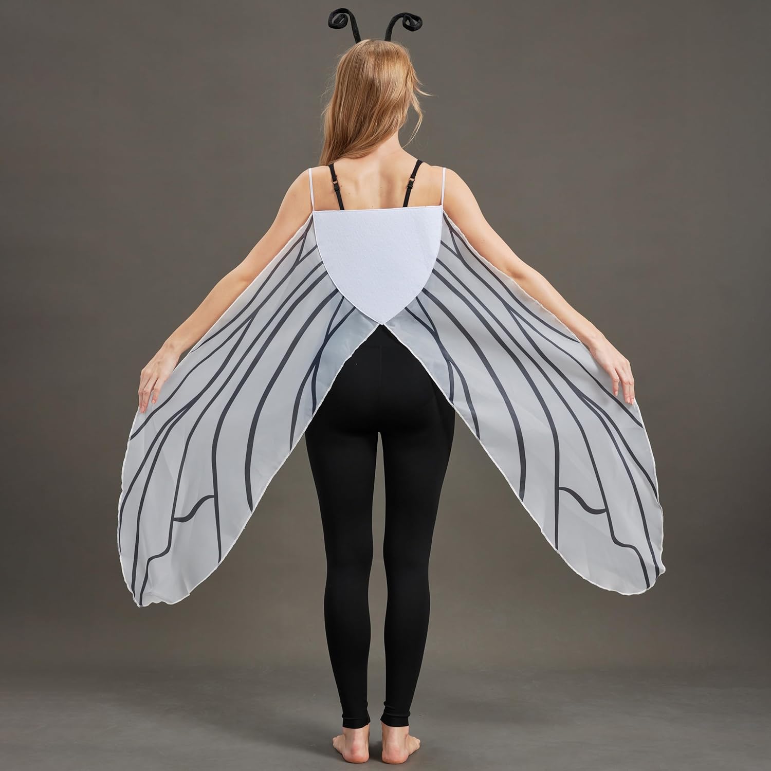 Fly Wings and Bug Eye Glasses Headband Set for Adults Insect Costume Accessories for Halloween Cosplay Parties - Image 6