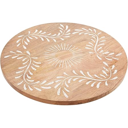 Mud Pie - Beaded Carved Wood Lazy Susan main image 0