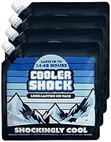 Vista 15 de Cooler Shock - Bolsas de hielo reutilizables para enfriadores - Paquetes de congelador fríos de larga duración para enfriadores y loncheras - Bolsas