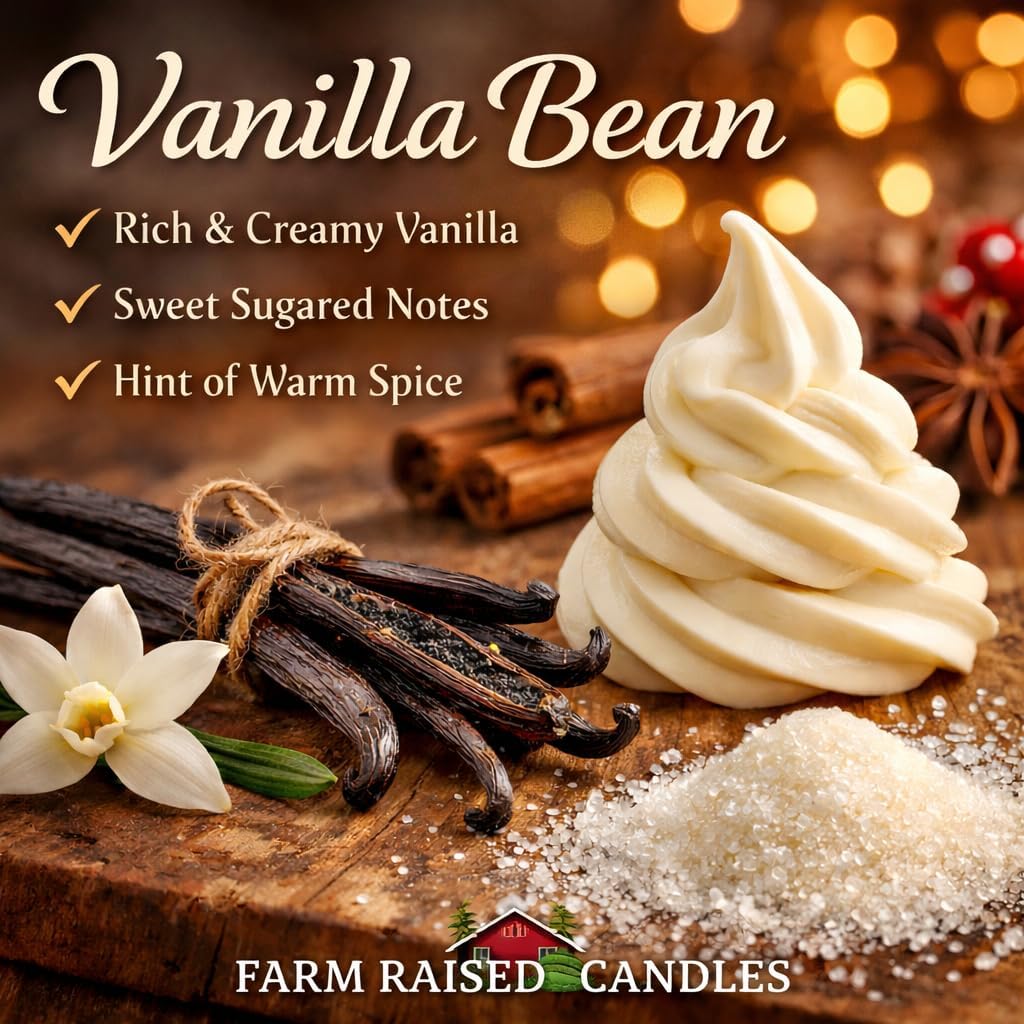 Vanilla Bean 2PK - USA Made Soy Wax Melts, 2 Pack, 6 oz