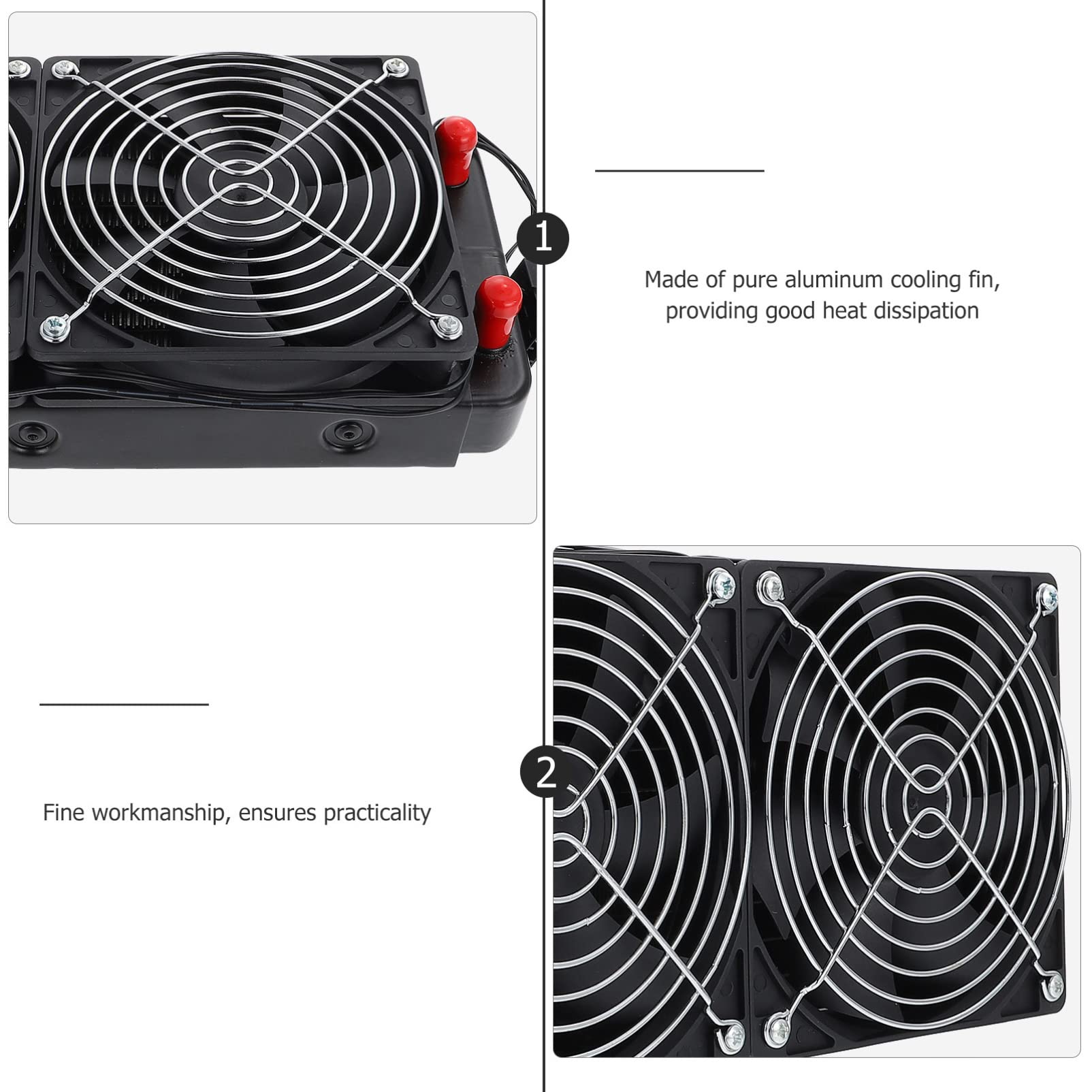Mobestech Radiador Intercambiador De Calor De Aluminio Kit De Refrigeración Líquida Para Pc Con Disipador De Calor y Ventilador Para Sistemas De Refrigeración Por Agua