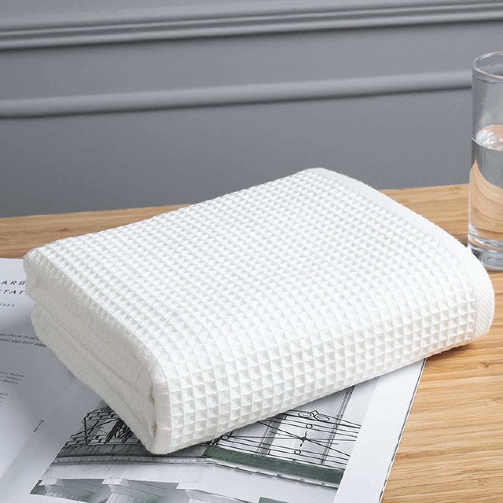 GTHTUHFD Adult Towel Sets 70X140Cm Soft Pure Cotton Bath Towel,Wei?-70x140cm