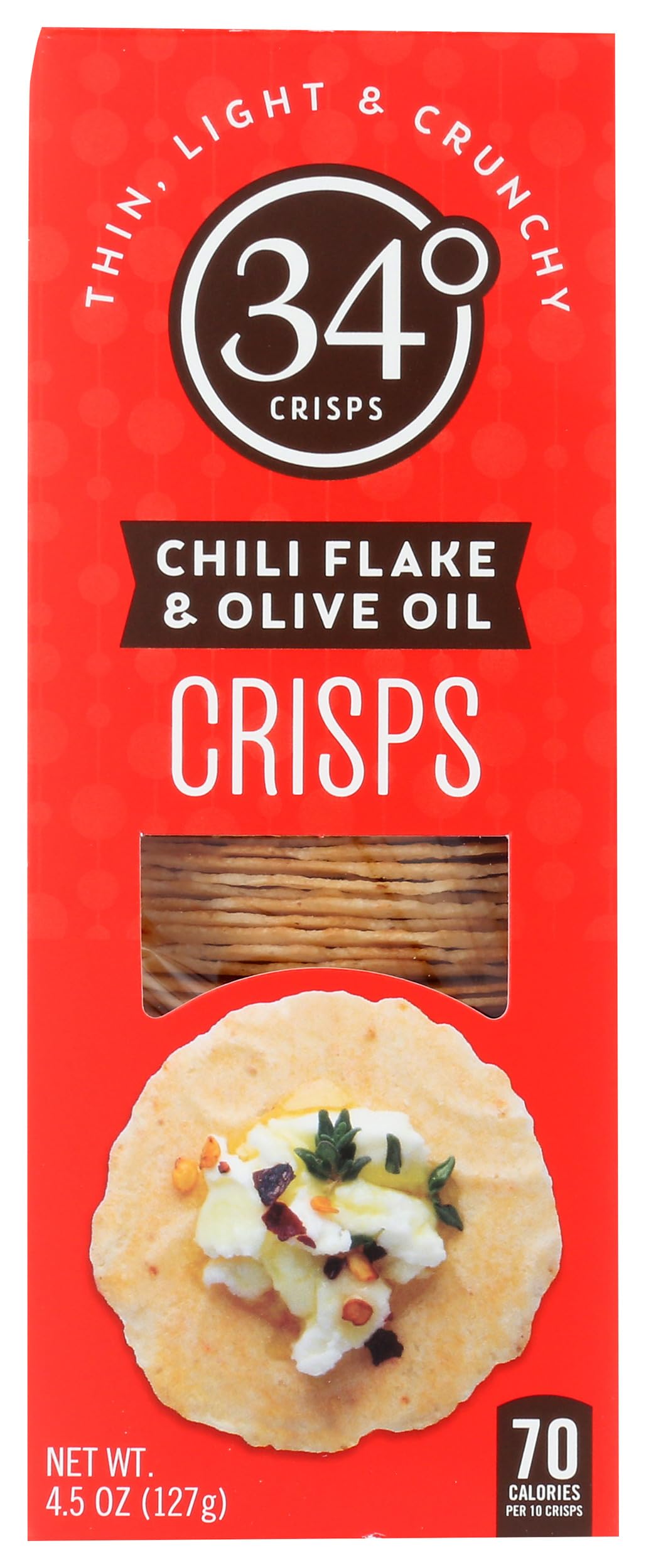 34 Degrees Chili Flake & Olive Oil Crisps, 4.5 OZ