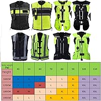 Vista 8 de Chaleco de motocicleta con bolsa de aire, equipo de seguridad utilizado para montar en motocicleta y deportes ecuestres, chaleco reflectante