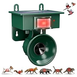 2026 Solar Ultrasonic Bird Repellent Devices Outdoor, Waterproof Solar Woodpecker Deterrent for Yard, Garden, Balcony & House, ultrasonic pest Repeller Motion with Bird Control System