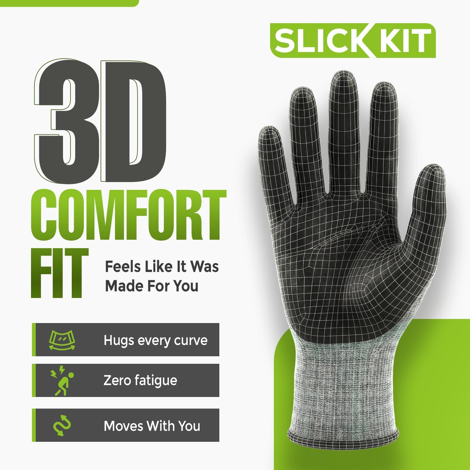 MicroFoam Nitrile Coated Work Gloves 6 Pairs, Superior Grip & Dexterity, Seamless Knit Liner, Breathable, Versatile