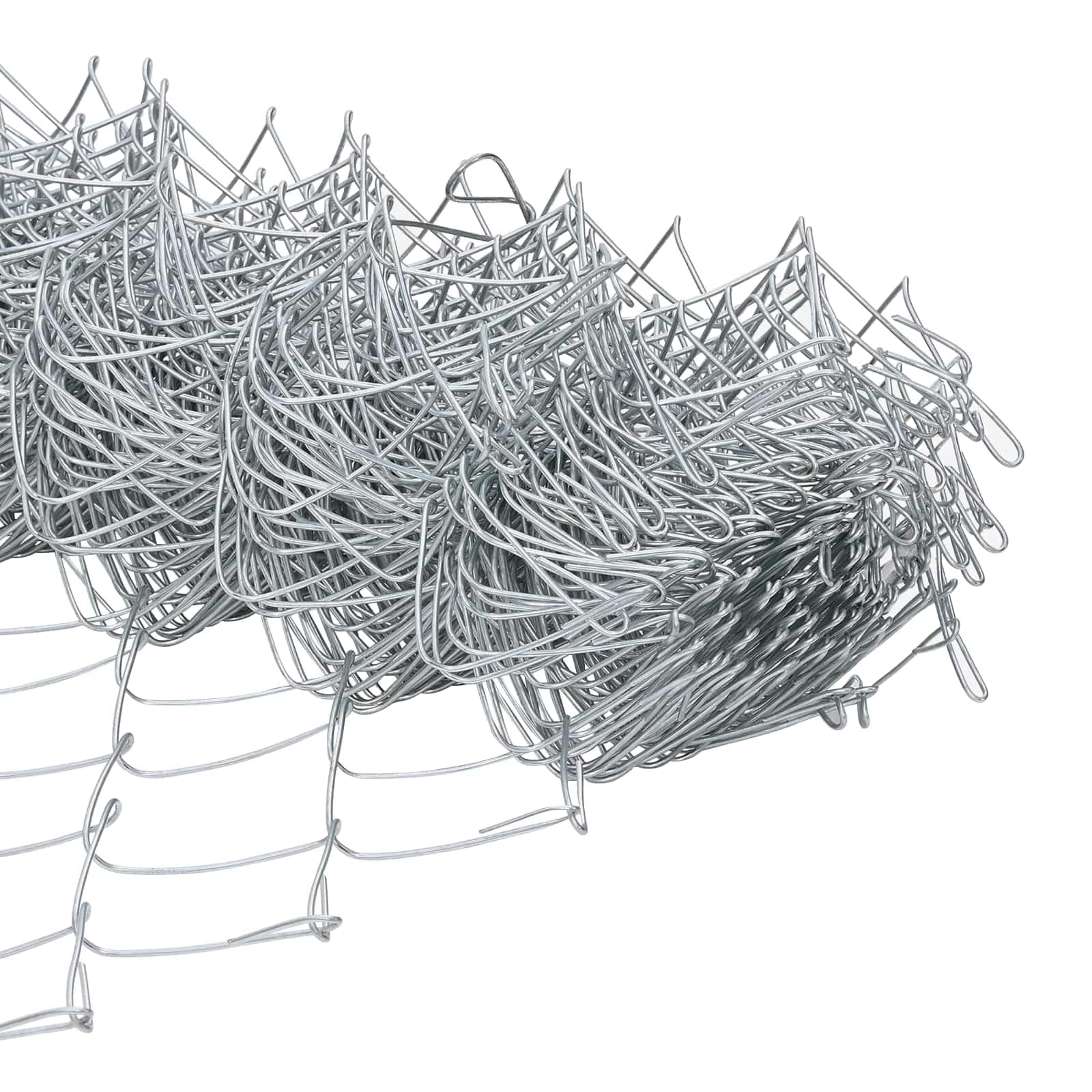 Valla de cadena de plata de 10 x 0,6 m, acero galvanizado, resistente a los rayos UV, resistente y resistente a la intemperie para jardín, terraza y delimitación de parcelas
