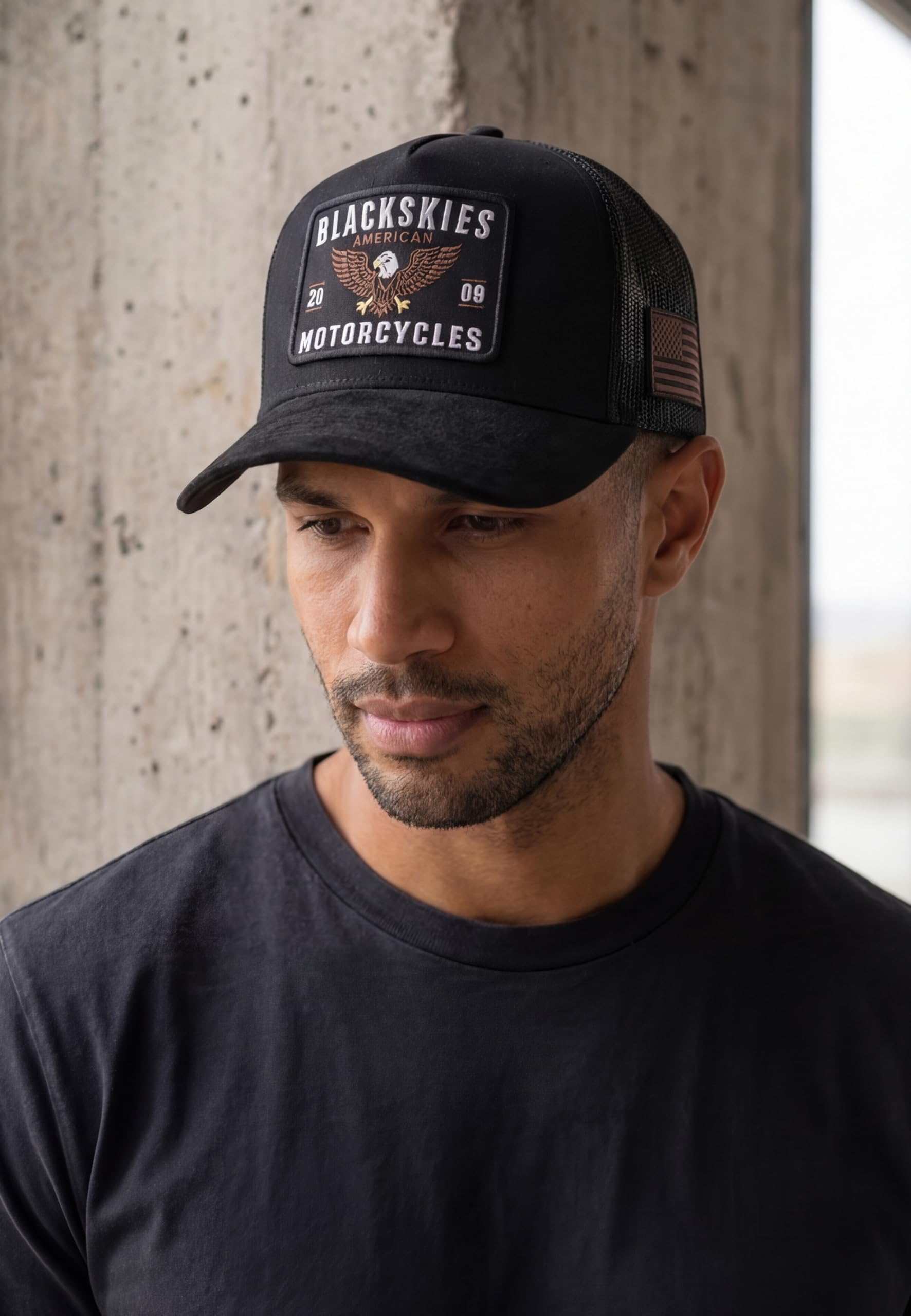 Blackskies® Trucker Baseball Cap Kollektion | Herren Damen Premium Snapback Schirm Mütze Kappe Basecap - Männer Frauen Unisex Streetwear Outdoor Sommer Freizeit
