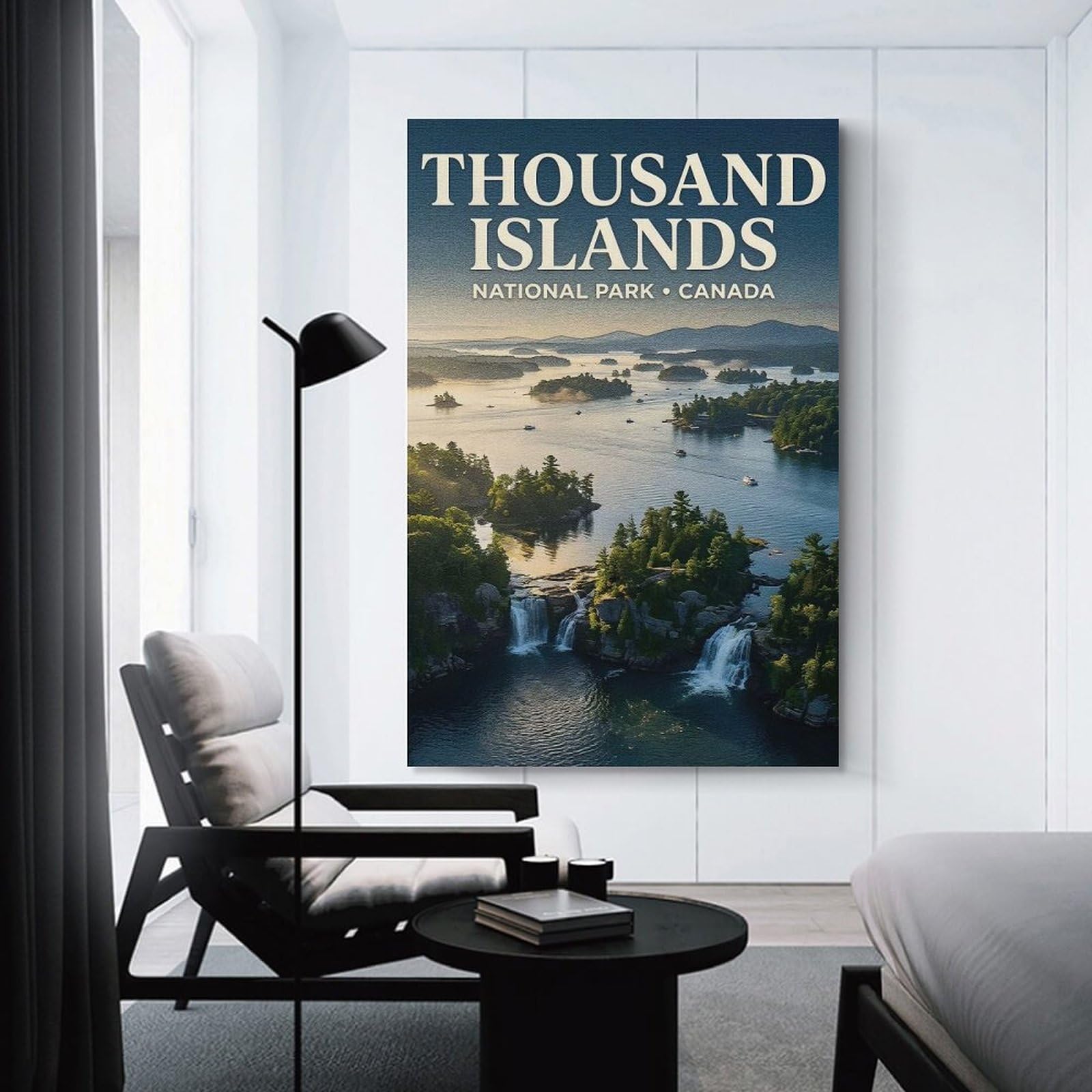 Junmoney Wall Picture Print Thousand Islands National Park Canada, 08x12inch(20x30cm), for Workspace Walls, Study Corners Or Bedrooms, A Smart Decor Choice for Study Walls