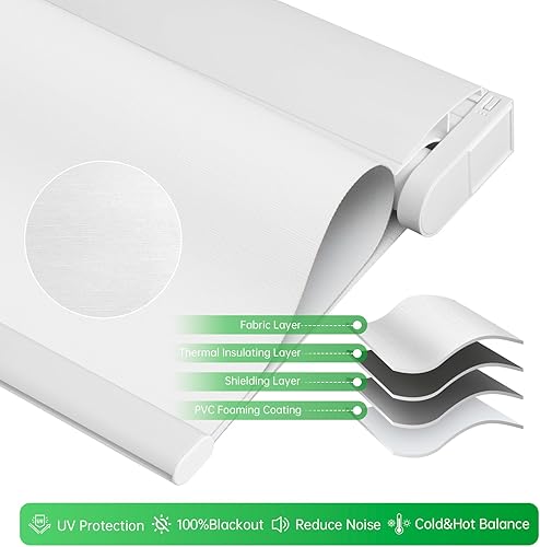 Miniatura 4 de Persianas motorizadas con control remoto, mejoradas a Persianas inteligentes sin taladro Tela de tela de césped, persianas automáticas, persianas