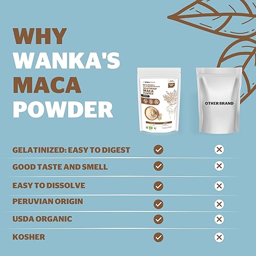 Miniatura 6 de Polvo de maca gelatinizada orgánica, 8 oz o 8.01 oz, 1 bolsa, raíz de maca peruana. Vegano, USDA orgánico, sin OMG, sin gluten, apto para