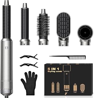 5 w 1 Hairstyler, Suszarko Lokówka z Suszarką Jonową, Szczotką z Gorącym Powietrzem, Szczotką Prostującą i Funkcją Model