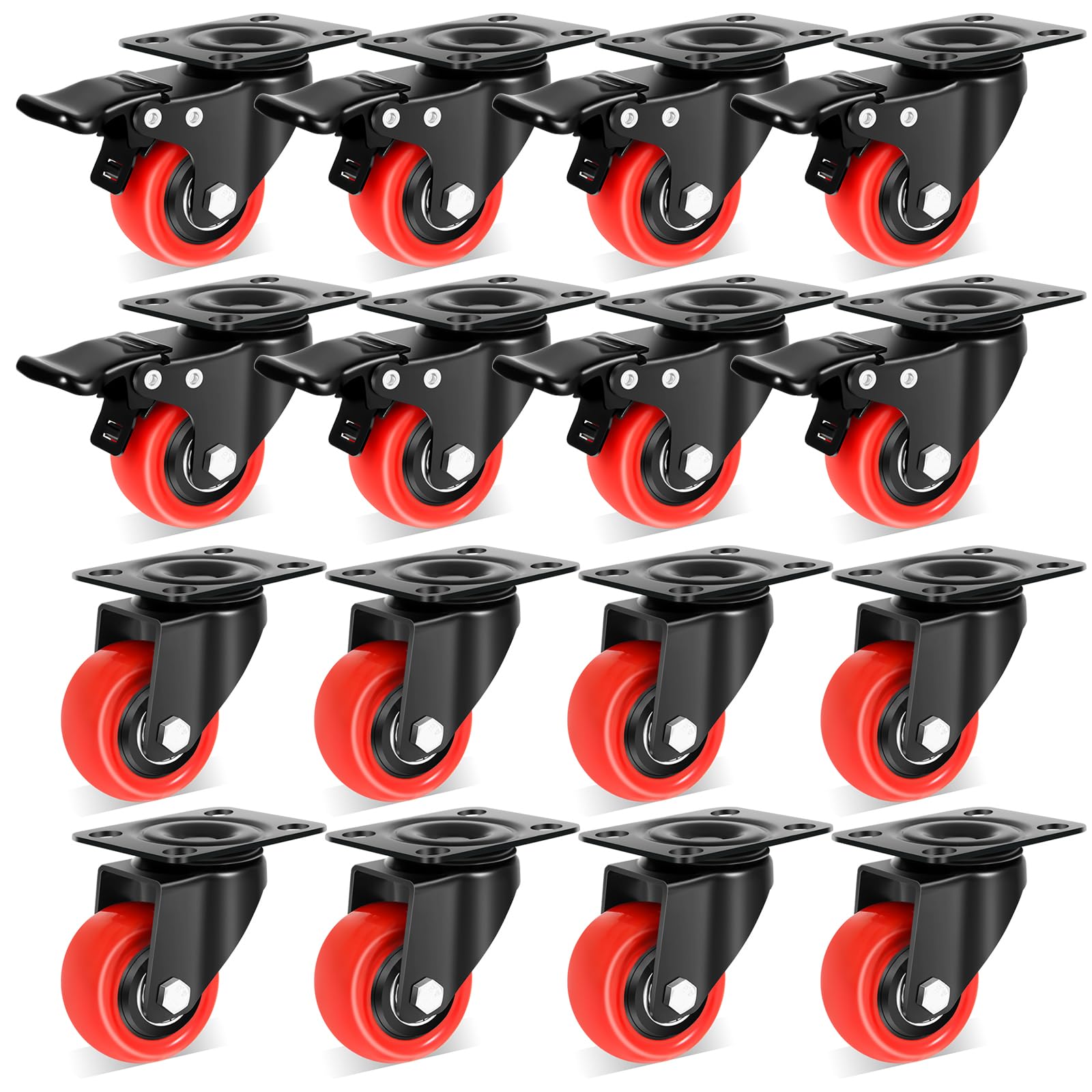 Heavy Duty Industrial Casters - 5 Inch Swivel Wheels -11