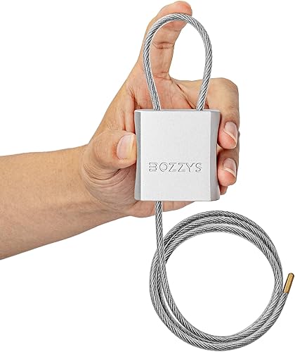 Vista 10 de Candado de cable con 3 llaves Candado de cable de acero ajustable de 3.28 pies de largo (3.3 ft), D 1/6 pulgadas (0.157 in) Cerraduras