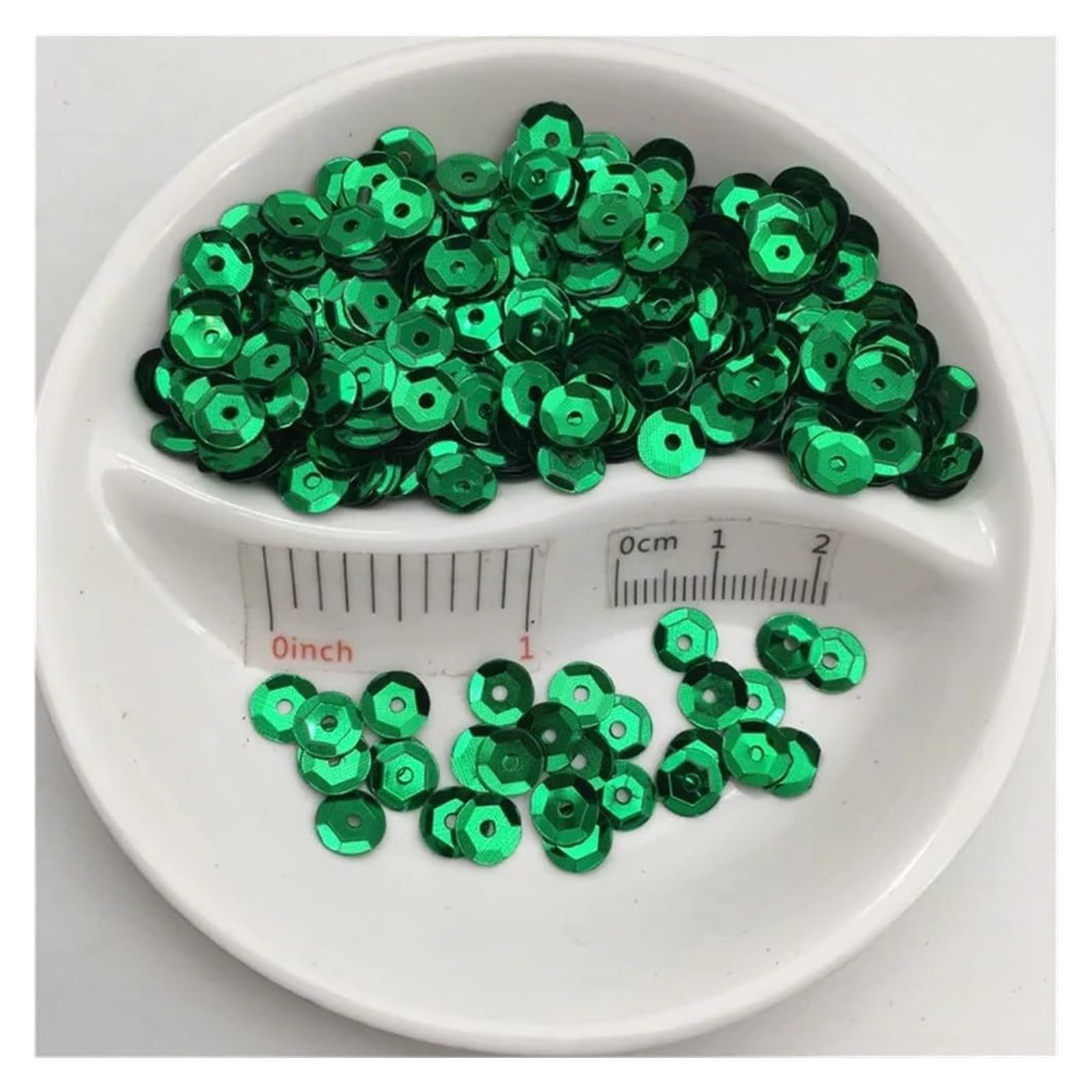 Cekiny, Kubek okrągły do ​​szycia ręcznego wielokolorowy 3-10mm(Light Green,3mm D Cup 10g 2500)