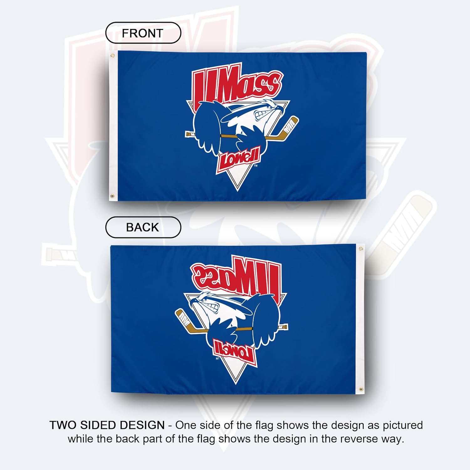 Desert Cactus UMass Lowell 100% Polyester Indoor Outdoor 3x5 feet Banner (Flag C) - Image 2