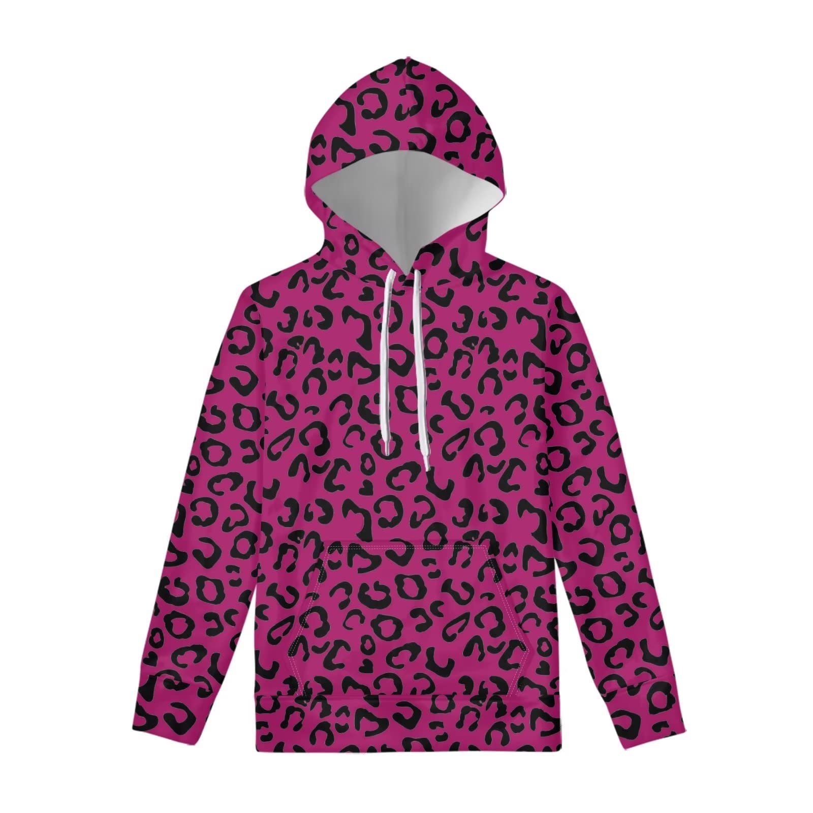 Sweat à capuche léopard homme large vêtement décontracté guépard - 2