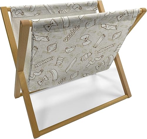 Miniatura 21 de Ambesonne Paparazzi Magazine and Book Holder, Retro Camera in Greenery 80s Pop Art Style Repetitive Pattern, Floor Rack Decor for Interior of Home &