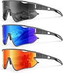KALIYADI Polarized-Sunglasses Lunettes de soleil polarisés homme: Lunettes de Soleil pour la course à vélo UV400 Protection