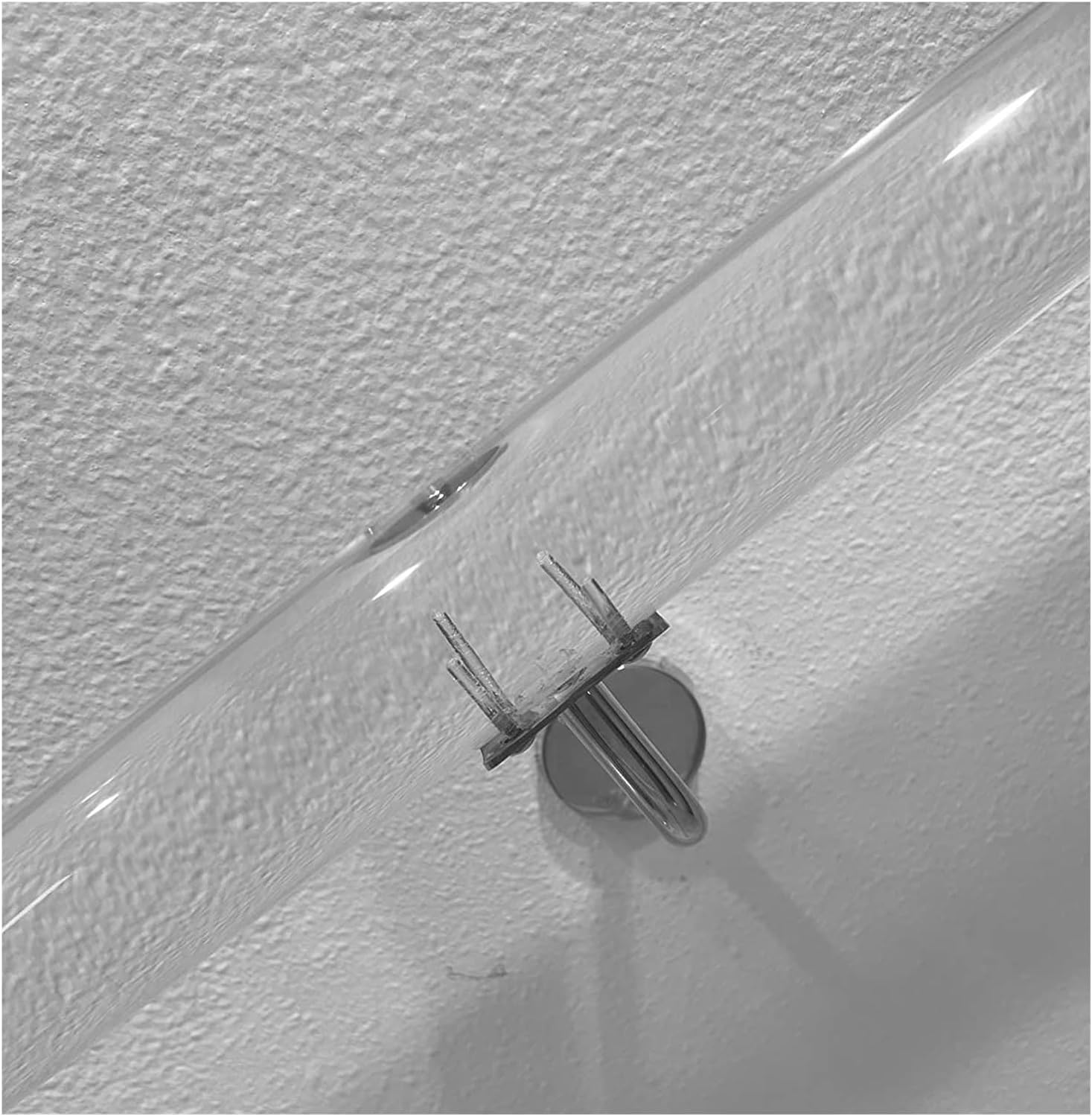 LWJSOCP Custom Clear Acrylic Handrail Kit for Stairs - Non-Slip Railing with Wall Mount Brackets (Golden 400cm/13ft) - Durable Grab Bar for Safe Staircase Protection