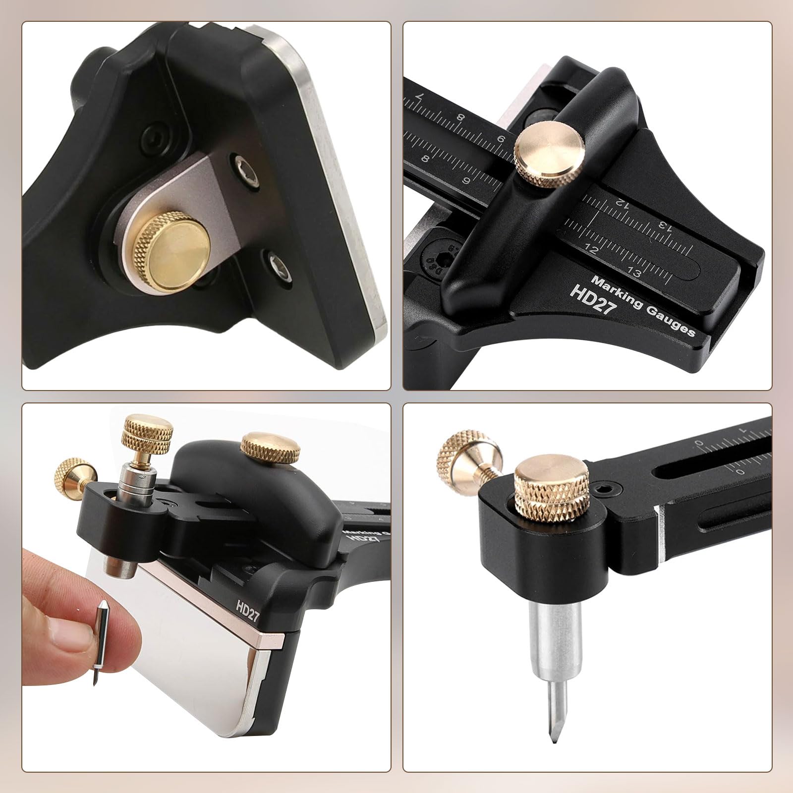 Regla en T para carpintería, carpinteros, trazador de aleación de aluminio, herramientas de calibre para carpintería, dibujo, herramientas de trazado de contorno, trazadores de carpintería