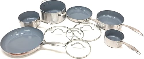 The Original Green Pan Juego de utensilios de cocina antiadherentes de cerámica de 10 piezas