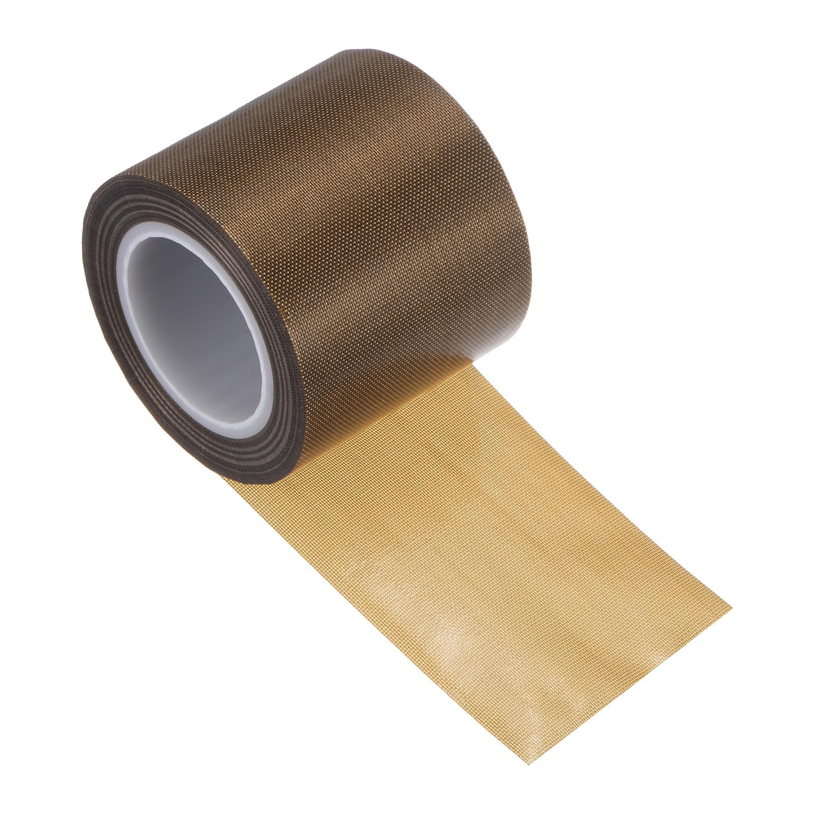 Boxonly Fiberglass Cloth Roll Crossweave Reinforced Tape Heavy-Duty Clear Fiberglass Filament Strapping Bi-Directional Industrial Strength Bundling & Shipping Tape, 0.13mm*50mm*10m, Dark brown, 1 Roll