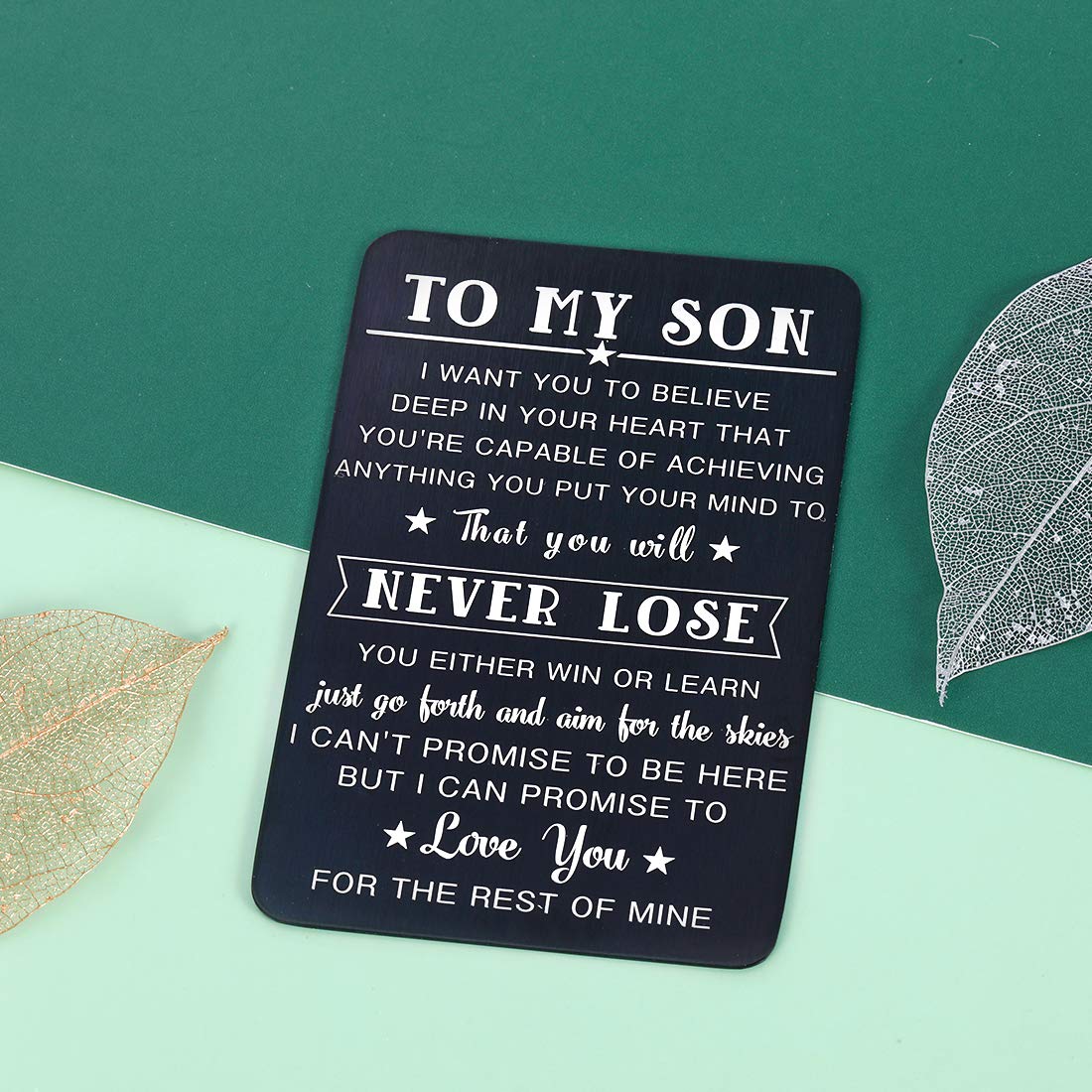 Brieftaschenkarte „To My Son“ – Personalisierbares Geschenk Für Sohn, Geburtstag, Valentinstag