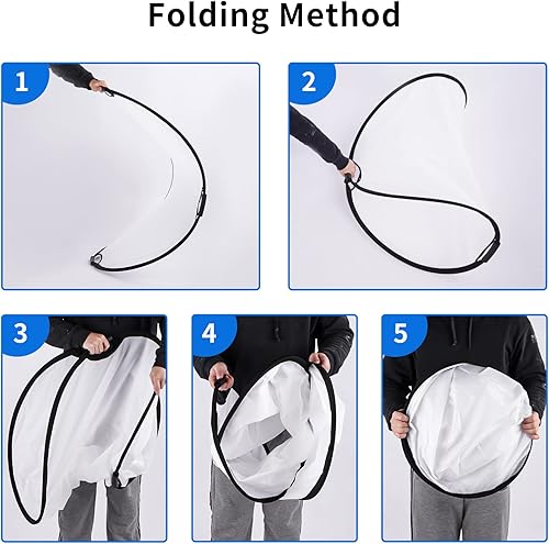 Miniatura 7 de Selens Kit de soporte reflector redondo con mango para fotografía, iluminación plegable 5 en 1 de 32 pulgadas con soporte de luz de 6.5 pies, bolsa