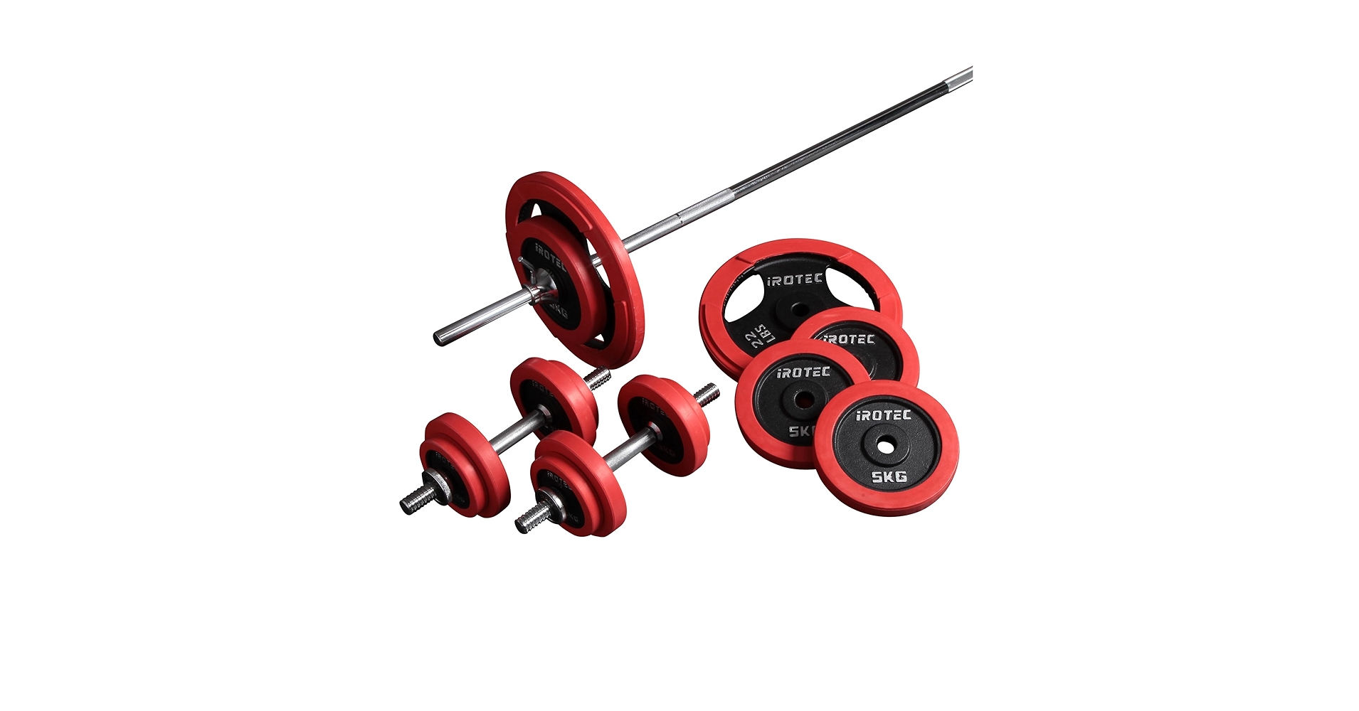 Amazon | IROTEC（アイロテック）ラバーバーベル ダンベル 70kg