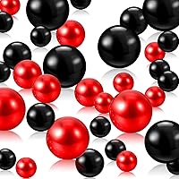 Vista 32 de Relleno de Jarrón Negro 150 Piezas de Perla para Centros de Mesa Cuentas de 8/14/20 mm Sin Agujero, Falsas Perlas para Decoración de Mesa