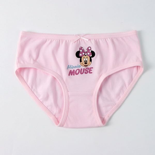 Pack Braguitas 3 o 5 Piezas Disney - Ropa Interior Niña Algodón Suave y Transpirable, Braguitas Disney Ajustables y Cómodas, 2-8 Años - 3
