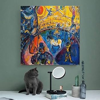 Amazon.co.jp: マルク・シャガール「サーカス」絵画アート
