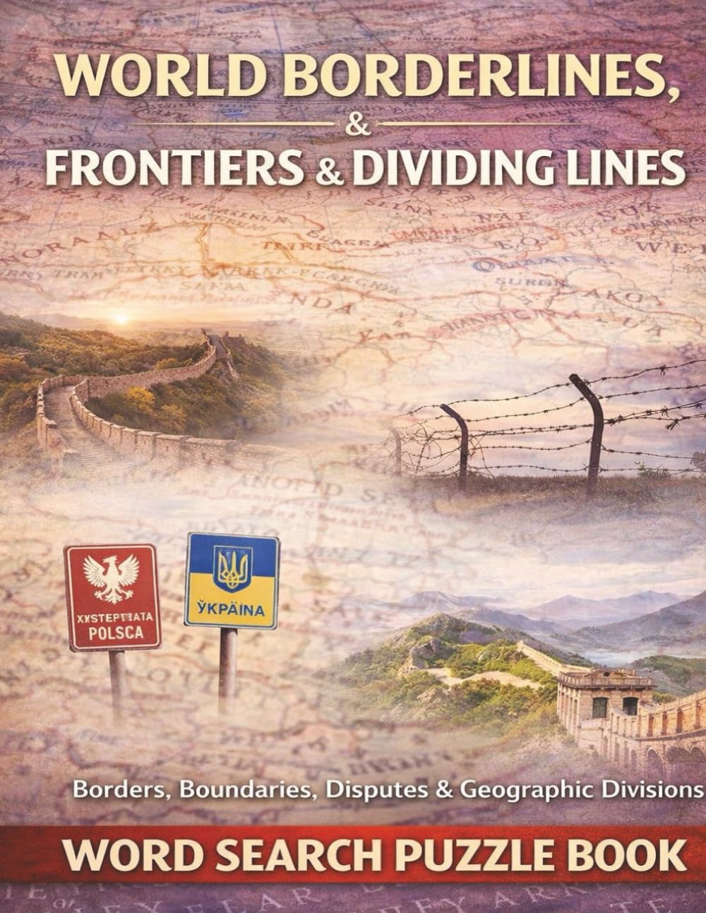 World Borderlines, Frontiers & Dividing Lines: A Global Word Search Puzzle Book Exploring Borders, Boundaries, Frontiers, and Geographic Divisions (Travel & Discovery)