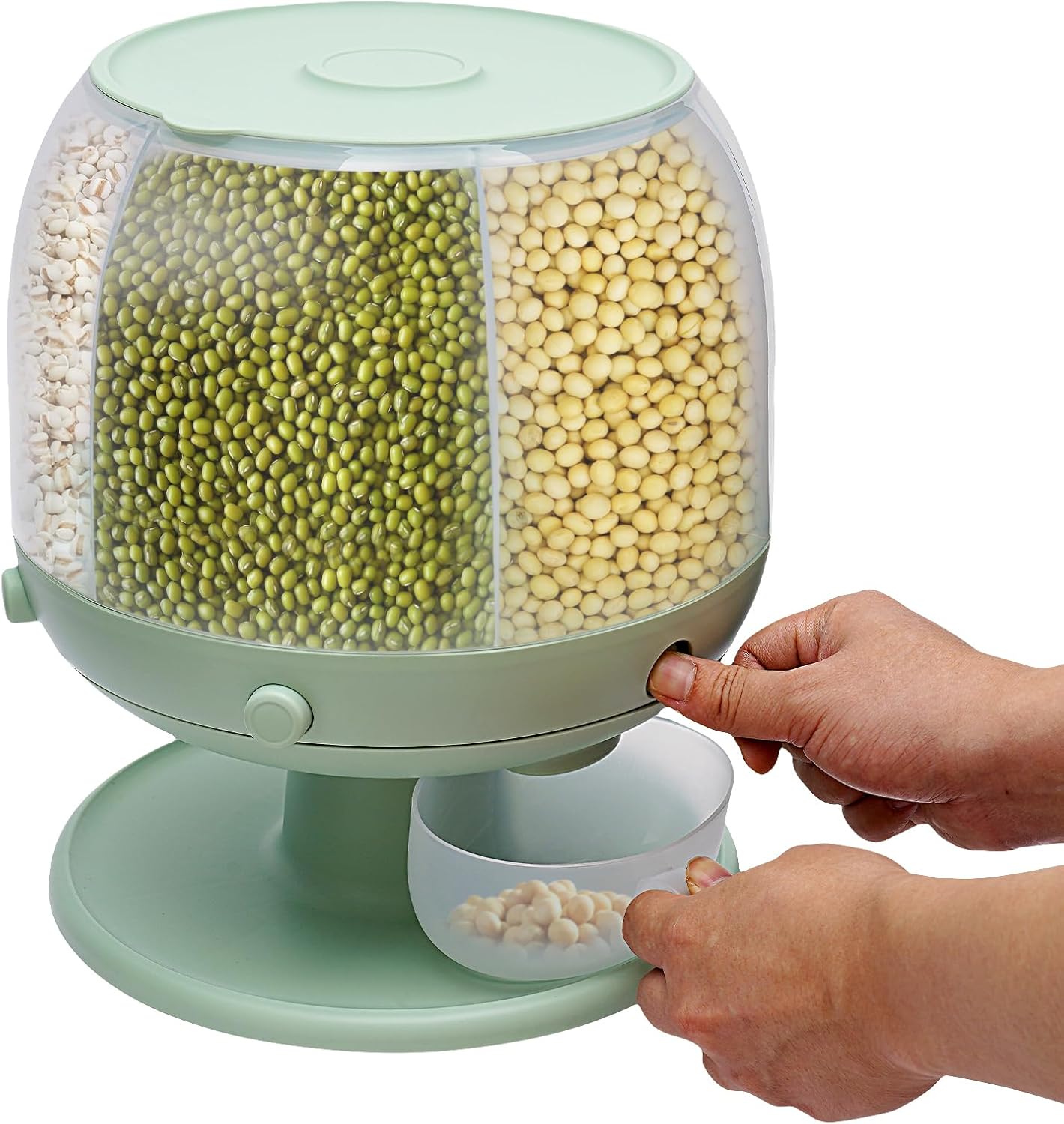 SEANESZTI Grain Dispenser Multigrain Tank Cup Grain Storage