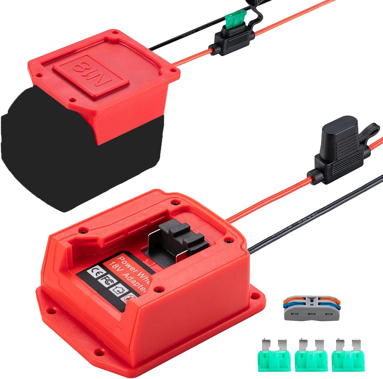 Upgrade Power Wheels Adapter for Milwaukee M18 Battery 18V Dock Power Connector RC Toy Truck Rc Car E-Bike 14 Gauge Robotics