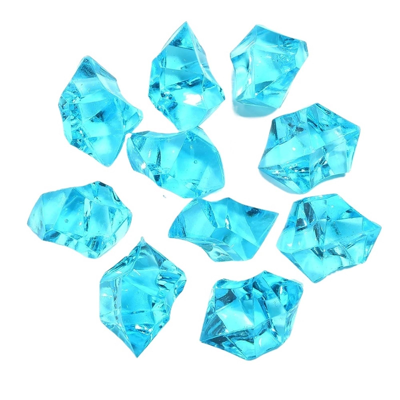 ITRHJTGP Fake Ice Rocks Fake Crushed Ice Stones Party Wedding Decor Vase Acrylic Filler Decoration Home Crafts for Vases Fillers(Blue)