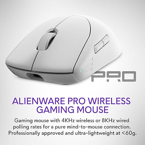 Miniatura 2 de Alienware Pro - Ratón inalámbrico para juegos - Conectividad inalámbrica de 2.4GHz/USB con cable, DPI ajustable, tecnología de sensor óptico, 6 Luz