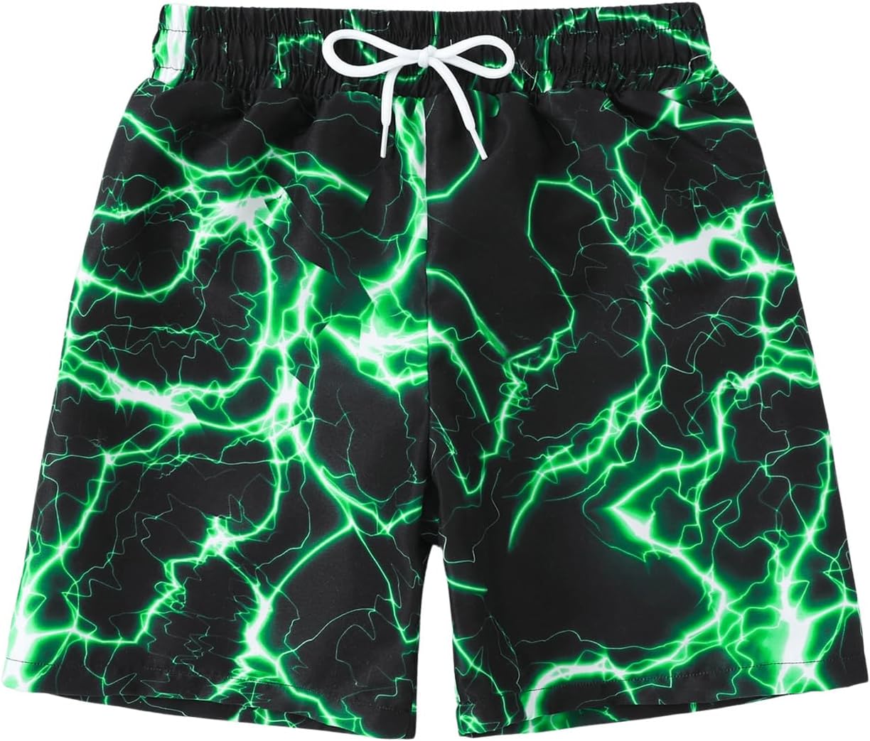 Floerns Boy's Patchwork Drawstring Waist Printed Summer Boho Track Shorts