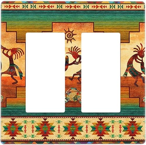 Miniatura 69 de 70s Retro Sun 1 Gang Outlet Covers Dúplex Receptáculo Hippie Hongo Placa de pared Decorativa Boho Sol Sunrise placa frontal Placa de interruptor