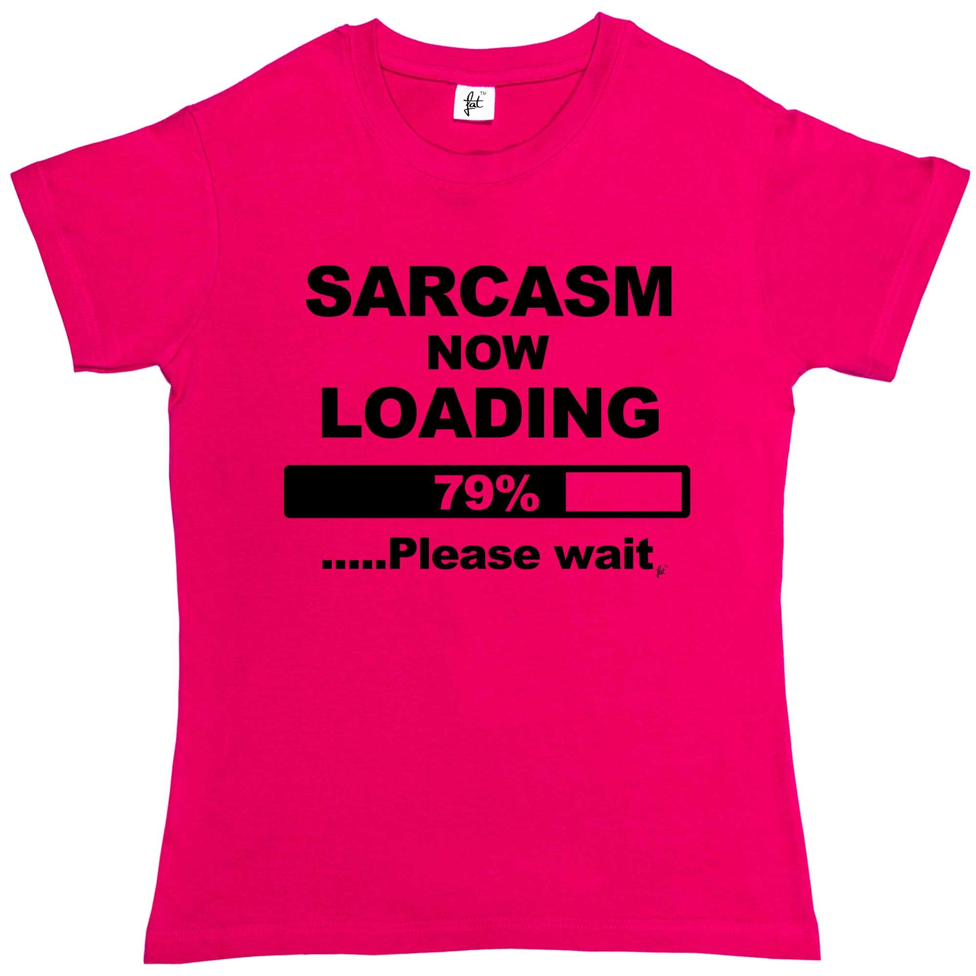 Fancy A Snuggle Women's Hot Pink Sarcasm Now Loading Boyfriend Fit T-Shirt XX-Large