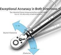 Vista 2 de Capri Tools 50-250 Inch Pound Industrial Torque Wrench, 1/4" Drive
