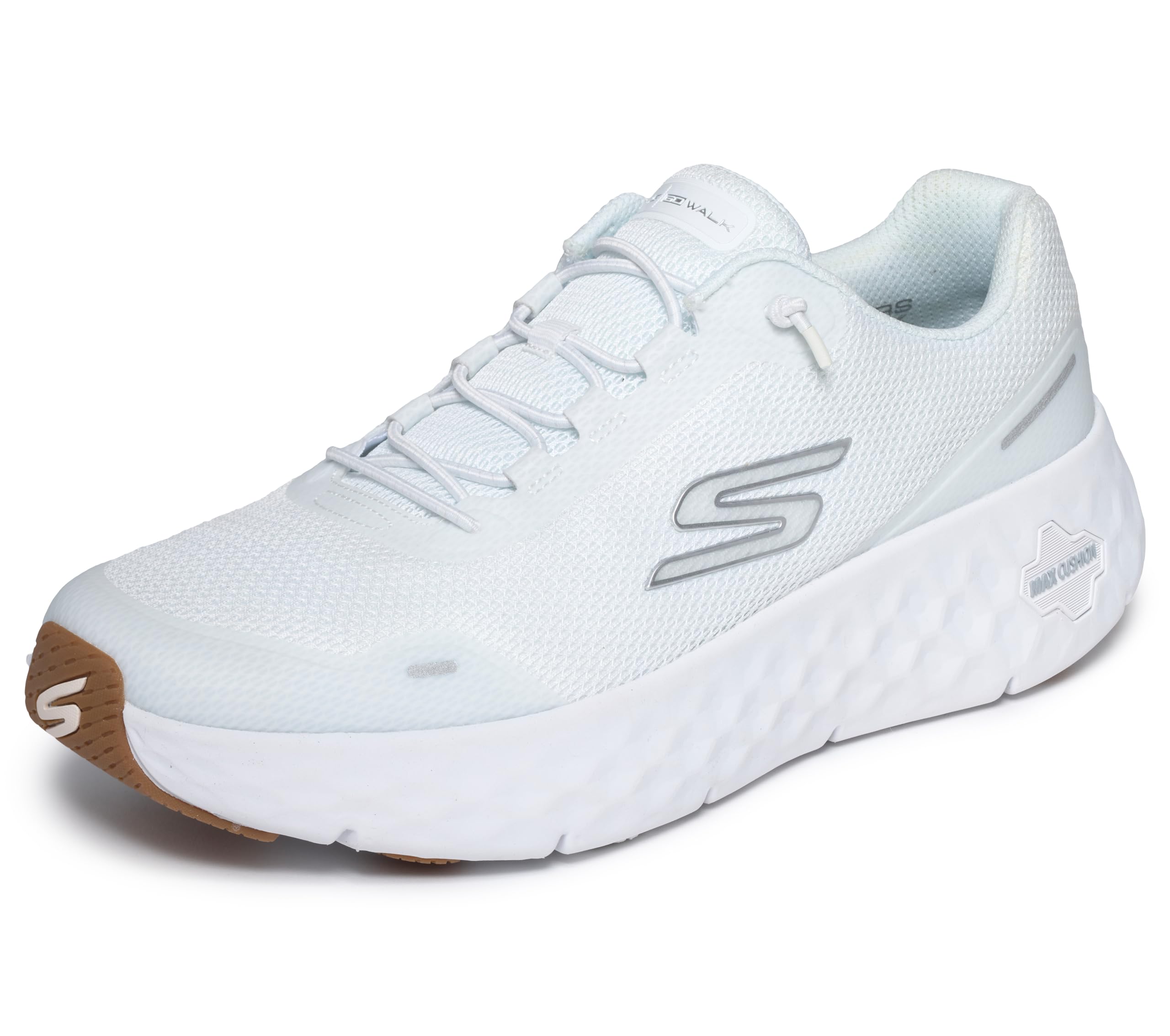 Skechers Men's Go Walk Max Cushioning Flex RAF Trainers, White Textile/Trim, 9.5 UK
