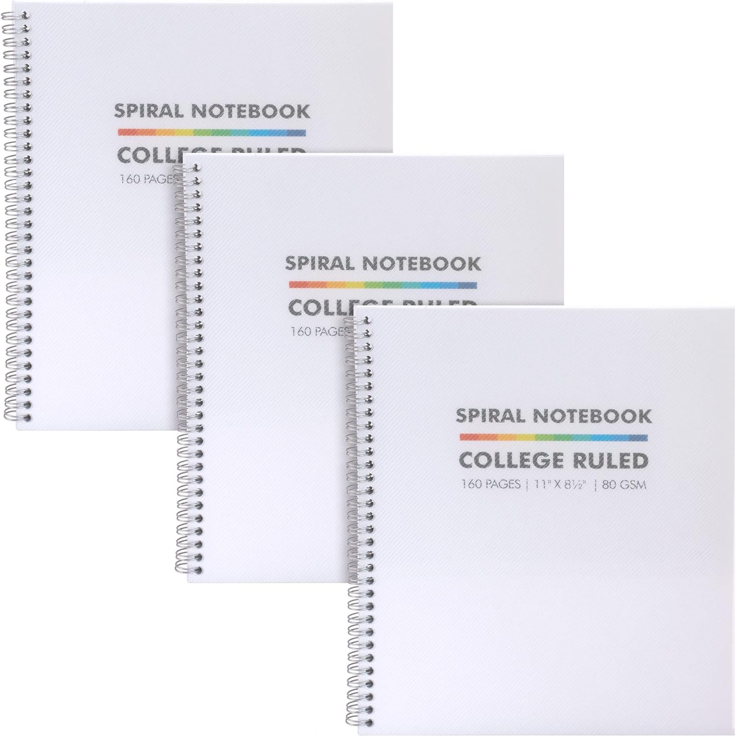Pukka Pad, Single Subject Basics Notebook 15 Pack – 10.5 x 7.5in –Wire Bound Notepads with 160 Pages, 80 Sheets of 80GSM Paper – Features 3-Hole Punch Margins and Clear Polypropylene Cover
